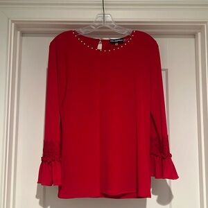 Karl Lagerfeld Red Blouse Size XS